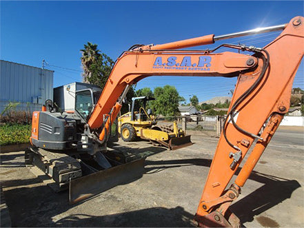 Orange excavator hitachi heavy machinery for sale near corona ca by westrax machinery