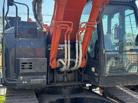 Close-up of an excavator's bucket hitachi heavy machinery for sale near corona ca by westrax machinery
