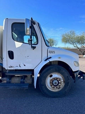 Side of Cab Freightliner Business Class medium-duty truck for sale near Corona CA at Westrax Machinery