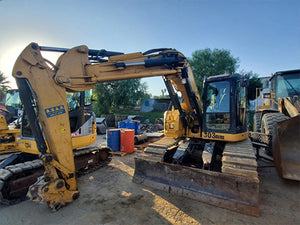 Yellow excavator 2011 Caterpillar 314D LCR in a construction site heavy machinery for sale near corona ca by westrax machinery
