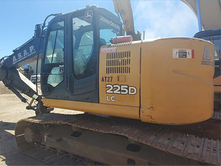 Yellow John Deere 2011 excavator heavy machinery for sale near corona ca by westrax machinery
