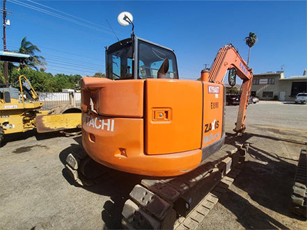 Orange excavator with Hitachi heavy machinery for sale near corona ca by westrax machinery