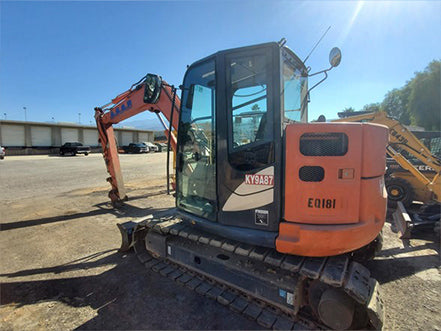 Orange Hitachi excavator heavy machinery for sale near corona ca by westrax machinery