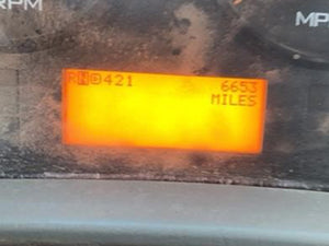 Car dashboard with a digital display International DuraStar medium-duty trucks for rent near Corona CA at Westrax Machinery