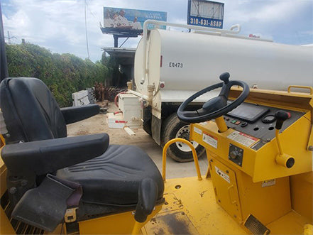 Inside view of loader cab  heavy machinery for sale near Corona CA at Westrax Machinery