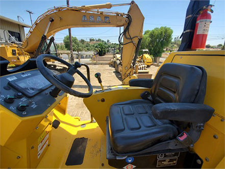 Inside view of loader cab – heavy machinery for sale near Corona CA