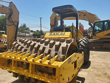 Sakai single drum roller equipment for sale near Corona CA at Westrax Machinery