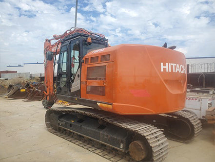 Orange Hitachi excavator heavy machinery for sale near corona ca by westrax machinery