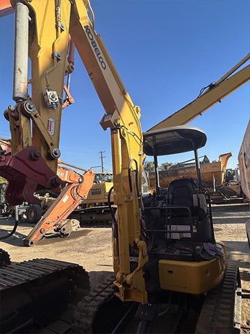 Front Kobelco SK35SR mini excavator heavy machinery for sale near Corona CA at Westrax Machinery